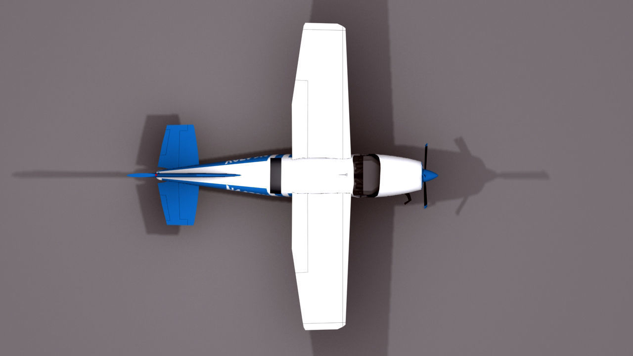 Cessna 210 Low-poly 3D model_3