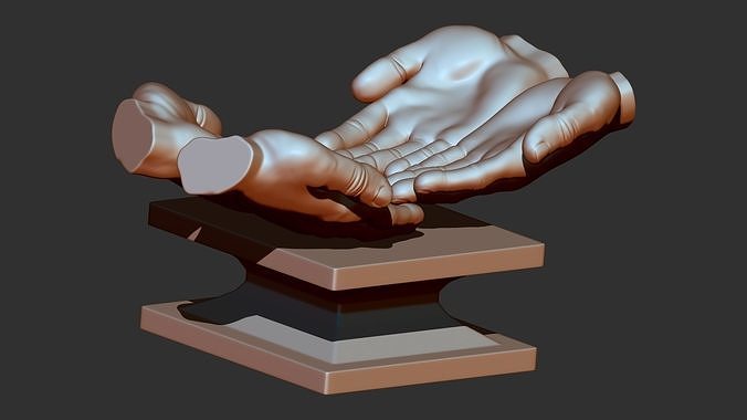hand 3d print sculpture with two hands 3D print model