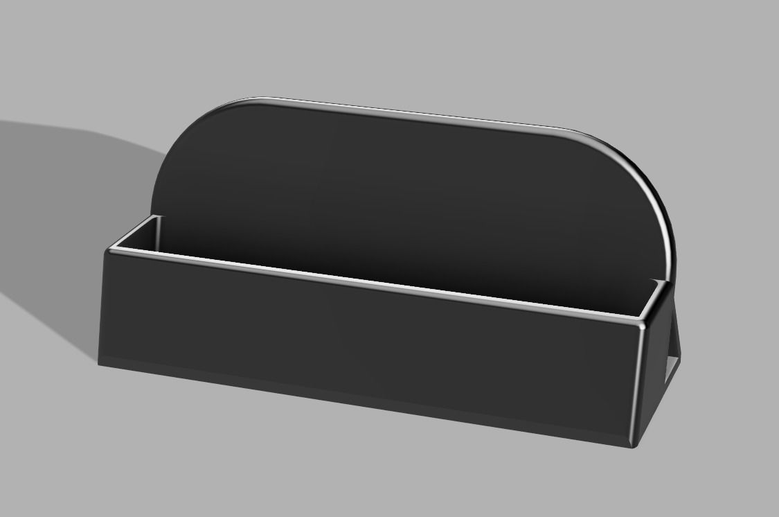 business card holder easy to customise 3D print model_4