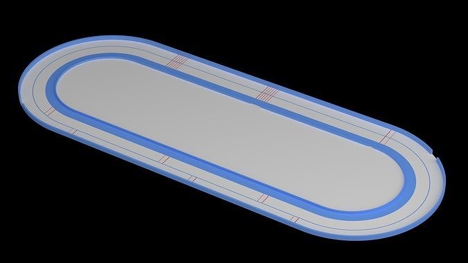 Cartoon Speed Skating Rink Low-poly 3D model