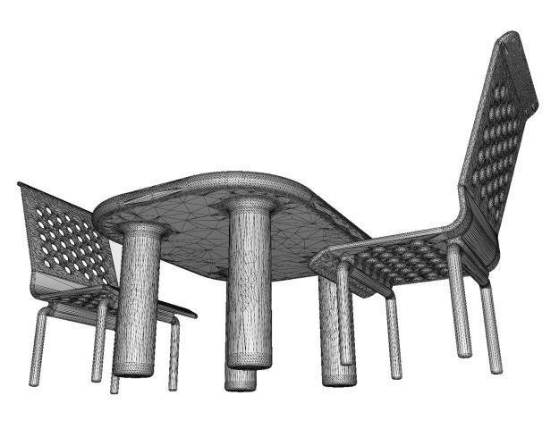 Stunning Dining Table Set 3D model_4