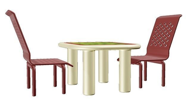 Stunning Dining Table Set 3D model_2