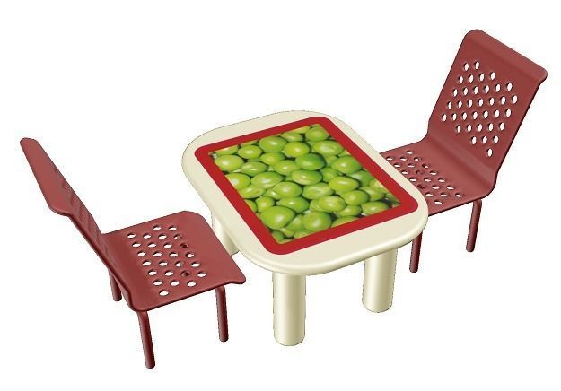 Stunning Dining Table Set 3D model_1