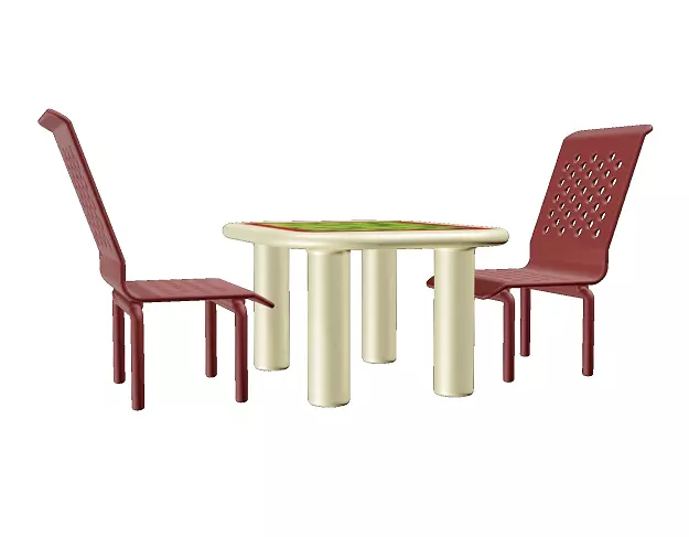 Stunning Dining Table Set 3D model_0