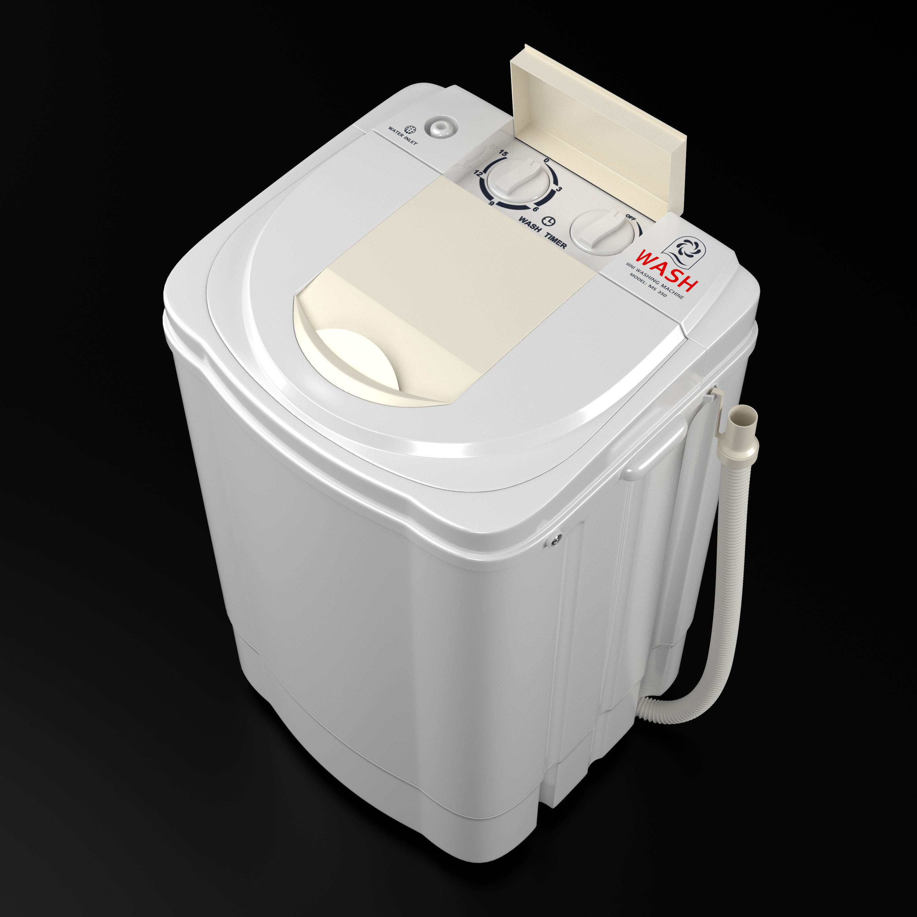 Mini Washing Machine Model 350 3D model_7