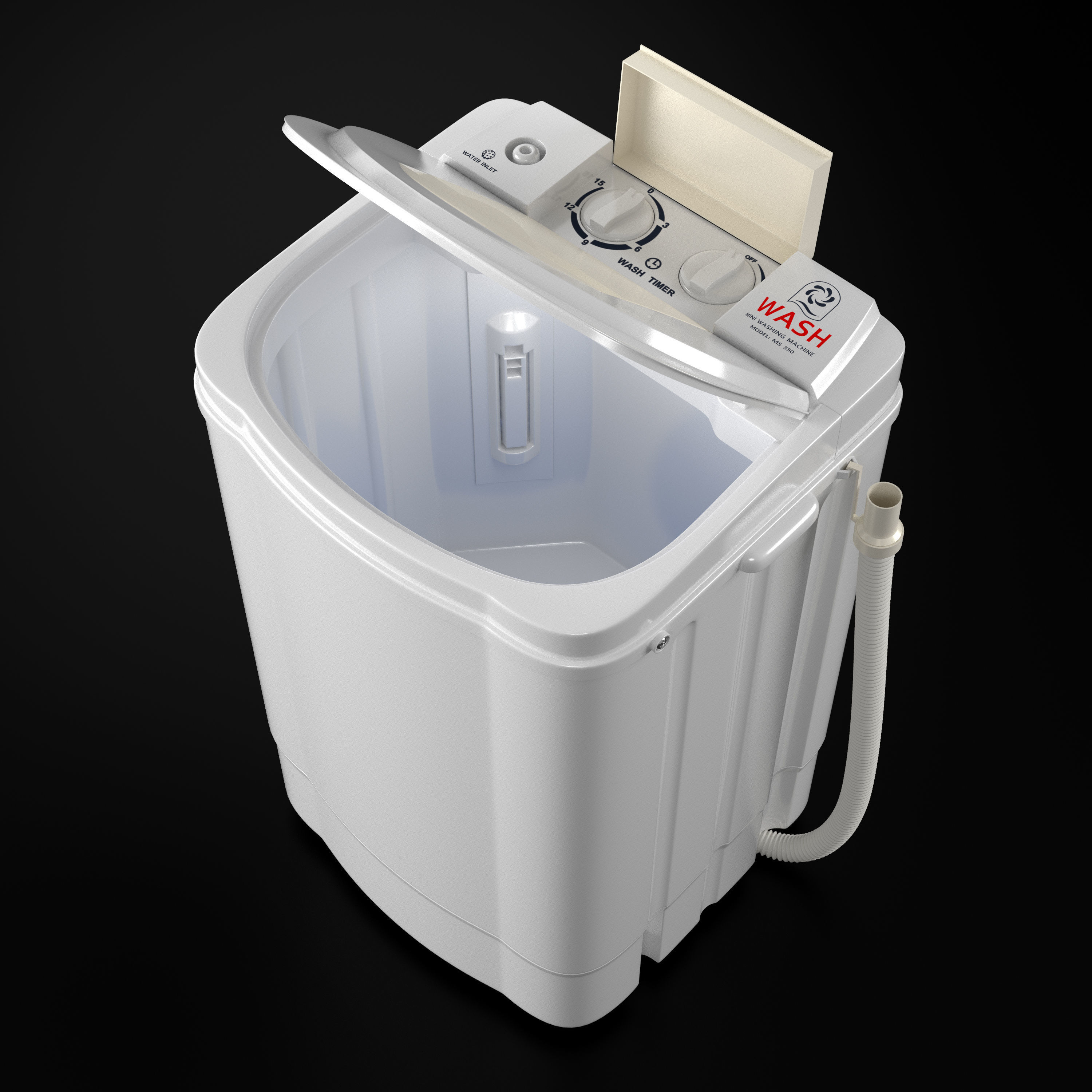Mini Washing Machine Model 350 3D model_5