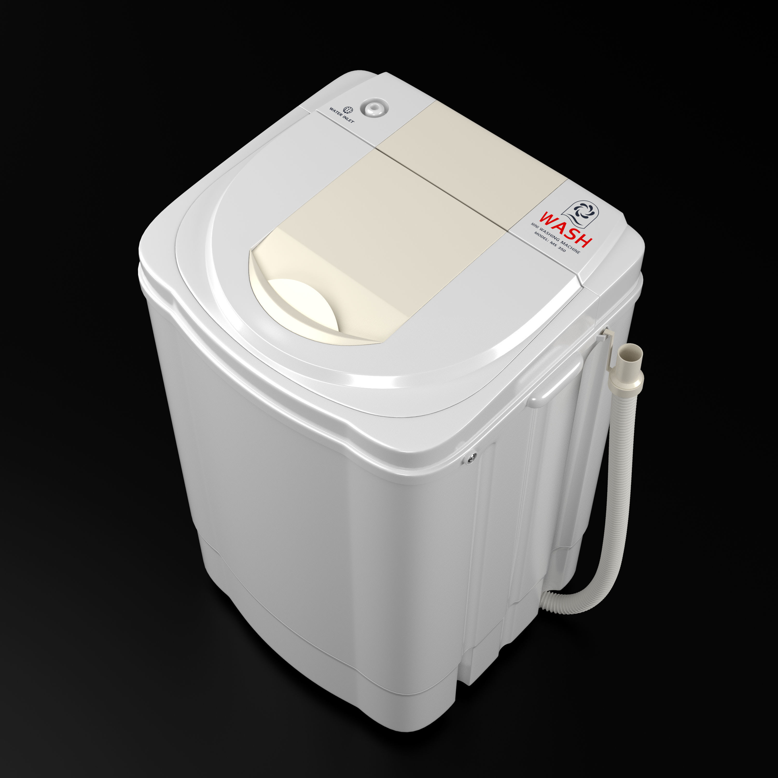 Mini Washing Machine Model 350 3D model_8