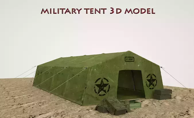 Military Tent 3d model 