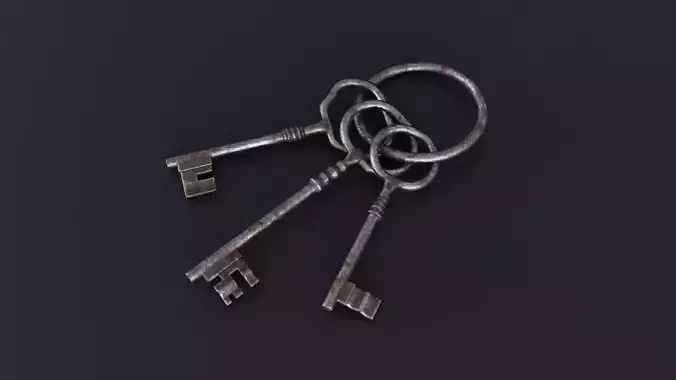 Rusty Old Keys Low-poly 3D model