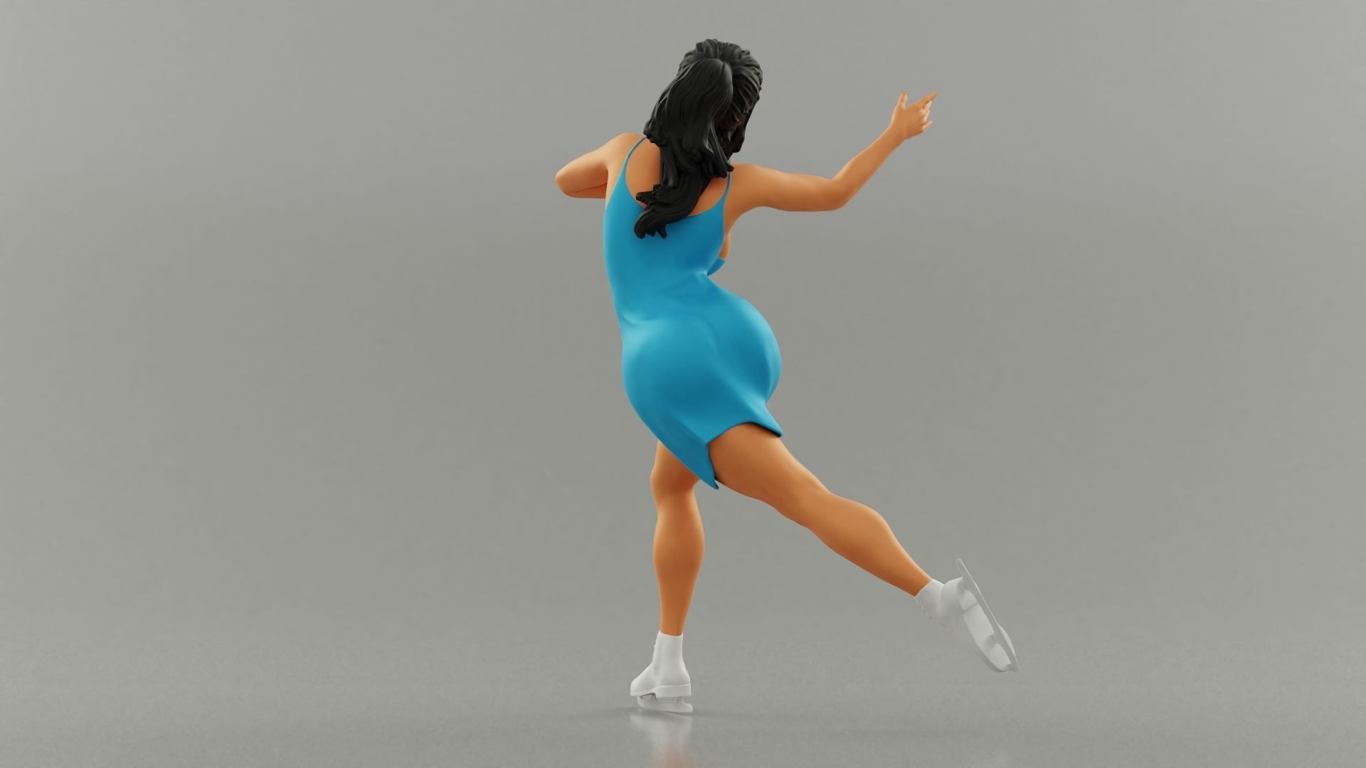 Ice Skating Girl Dress 3D print model_6
