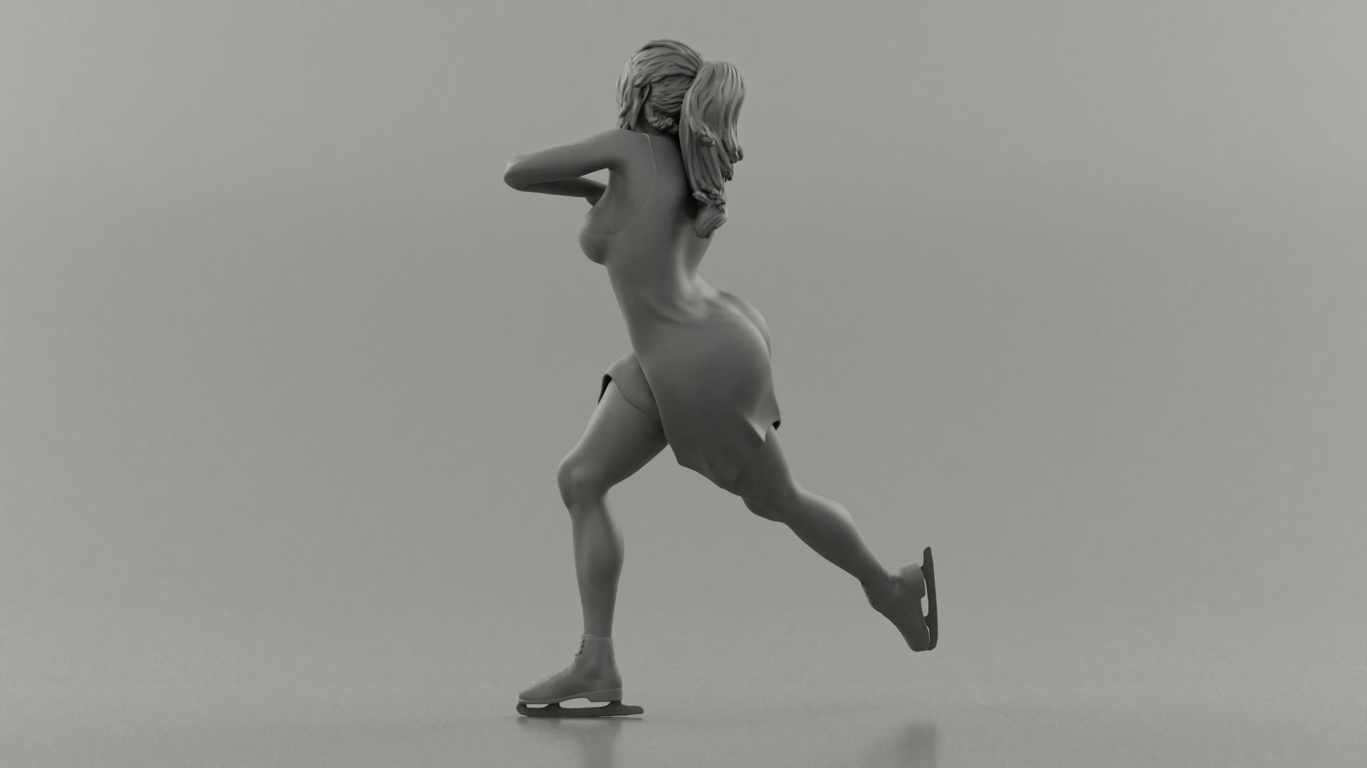 Ice Skating Girl Dress 3D print model_9