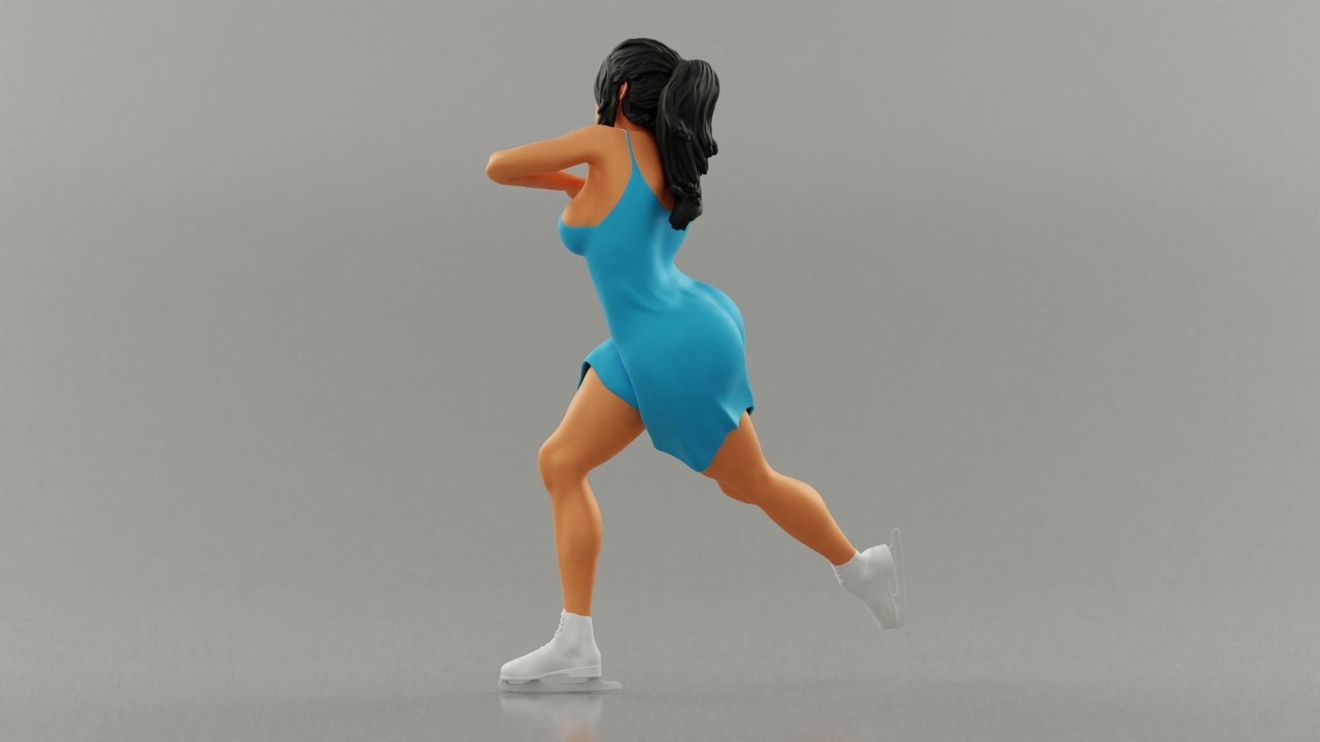 Ice Skating Girl Dress 3D print model_8