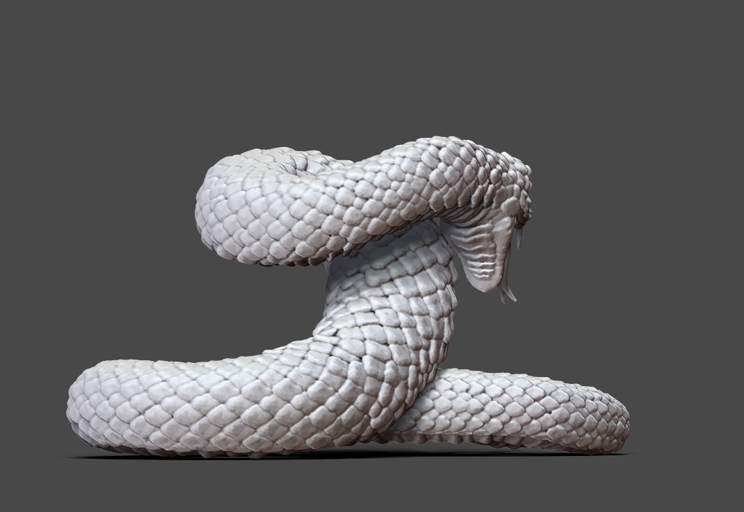 Giant snake - 54 mm 3D print model_4