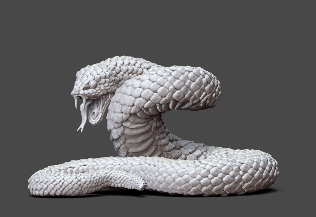 Giant snake - 54 mm 3D print model_6