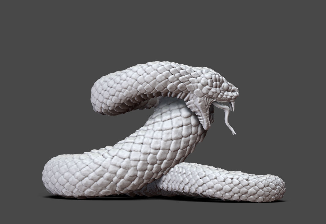 Giant snake - 54 mm 3D print model_3