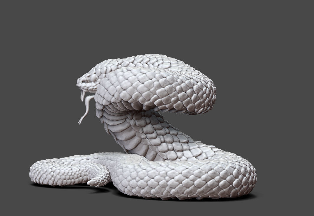 Giant snake - 54 mm 3D print model_5