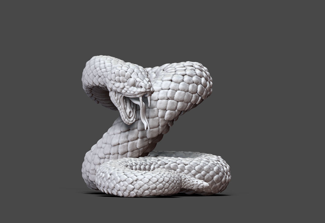 Giant snake - 54 mm 3D print model_8