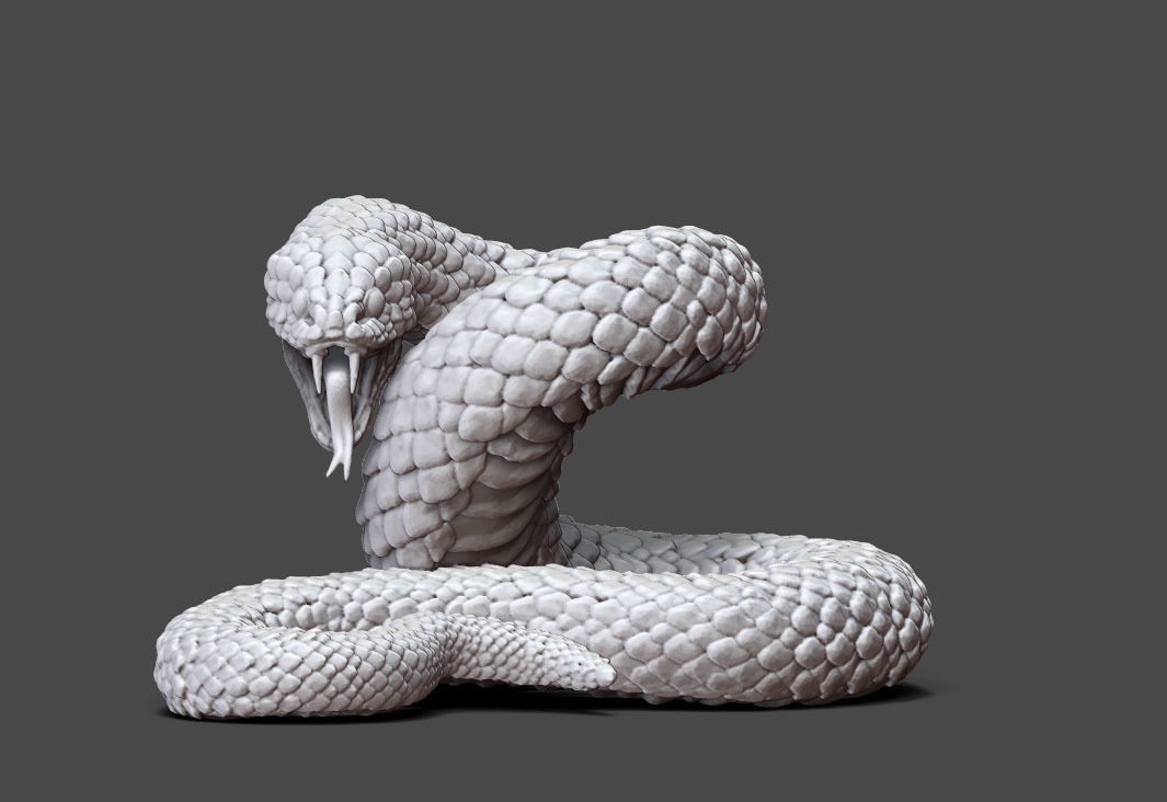 Giant snake - 54 mm 3D print model_7