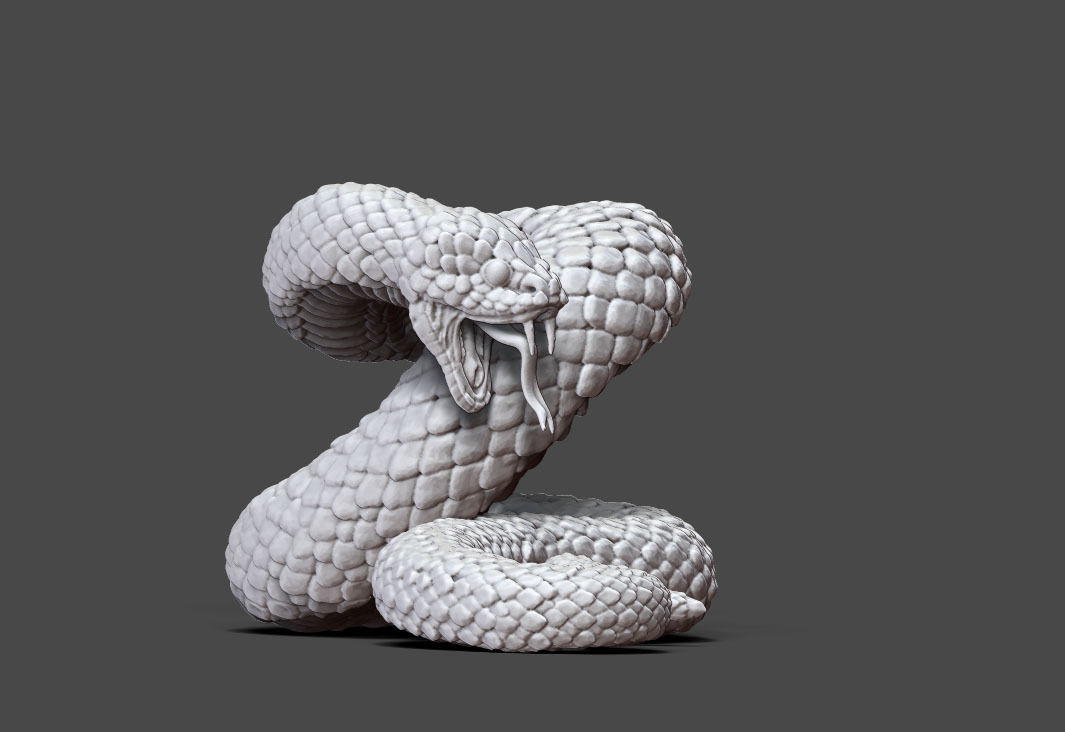 Giant snake - 54 mm 3D print model_1
