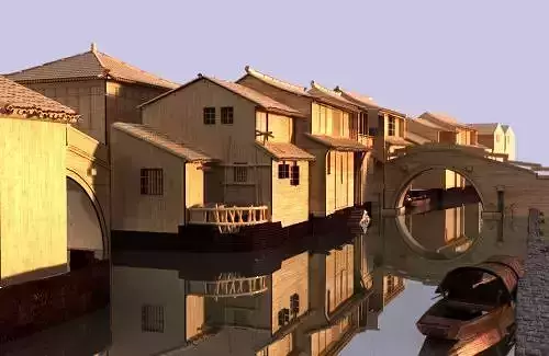 Chinese ancient building town 