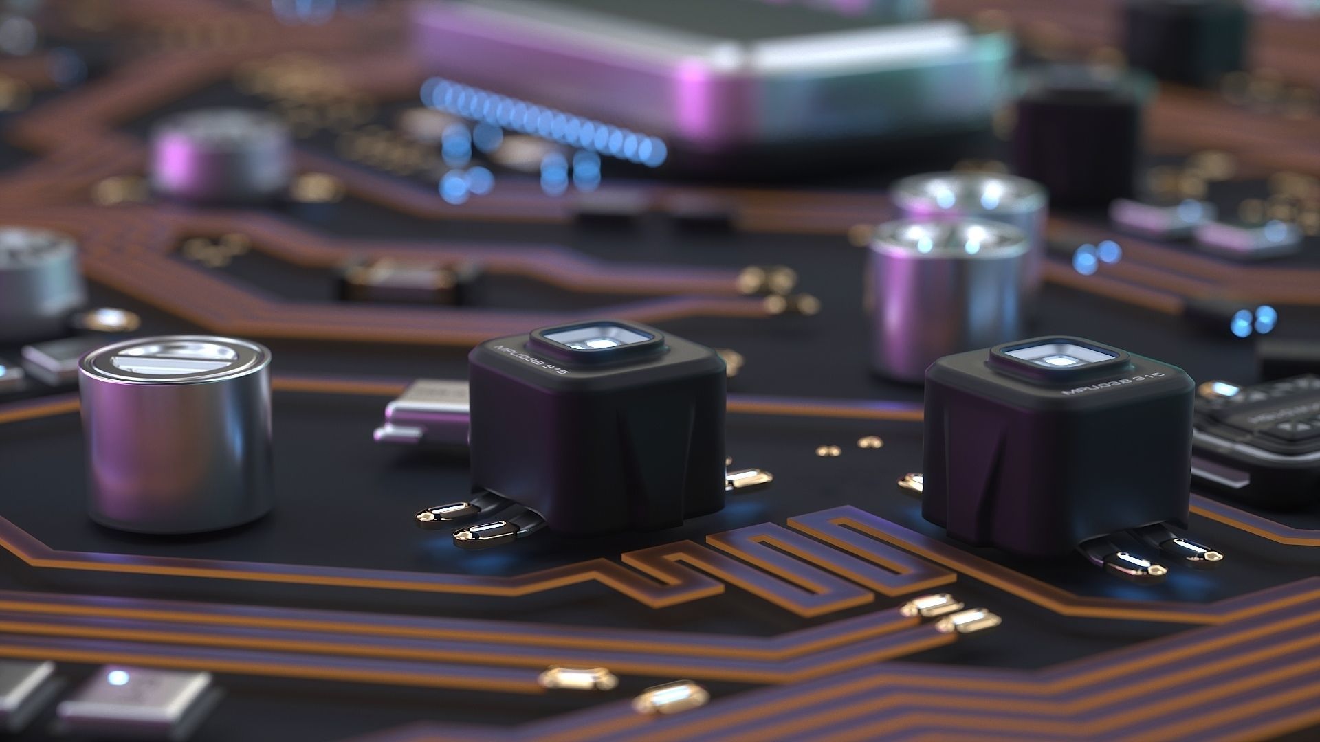Sci-Fi Microchips asset  3D model_5