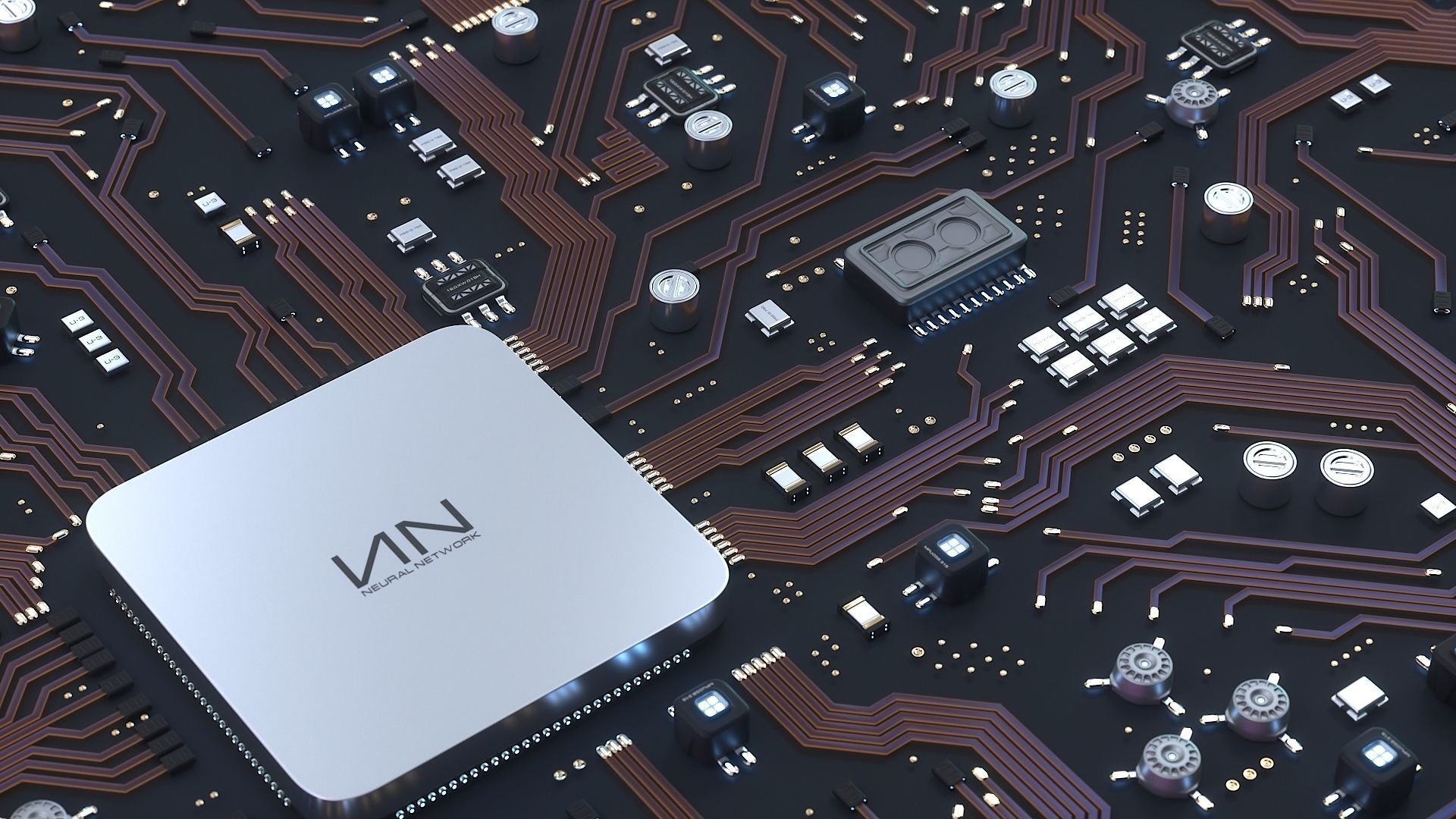 Sci-Fi Microchips asset  3D model_3