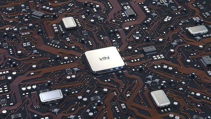 Sci-Fi Microchips asset  3D model