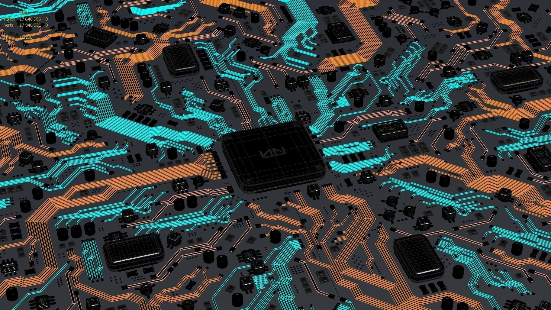 Sci-Fi Microchips asset  3D model_17