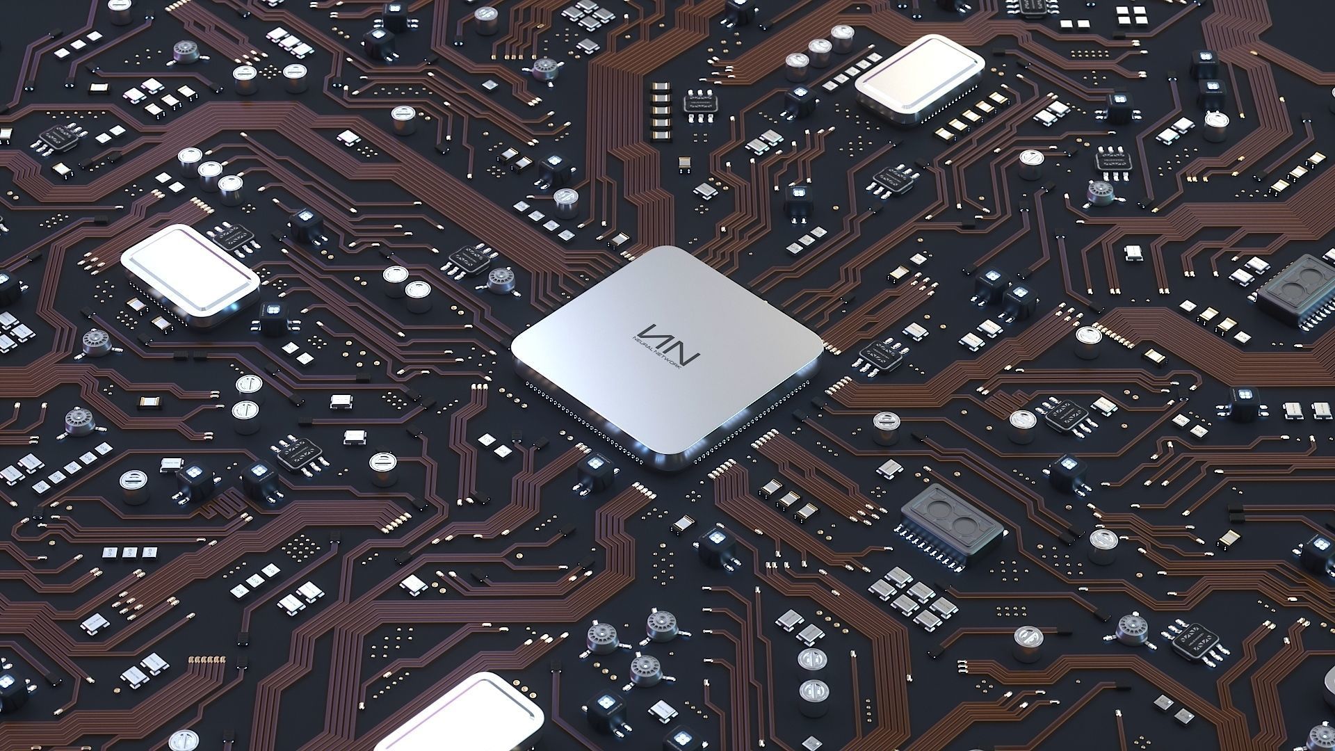 Sci-Fi Microchips asset  3D model_1