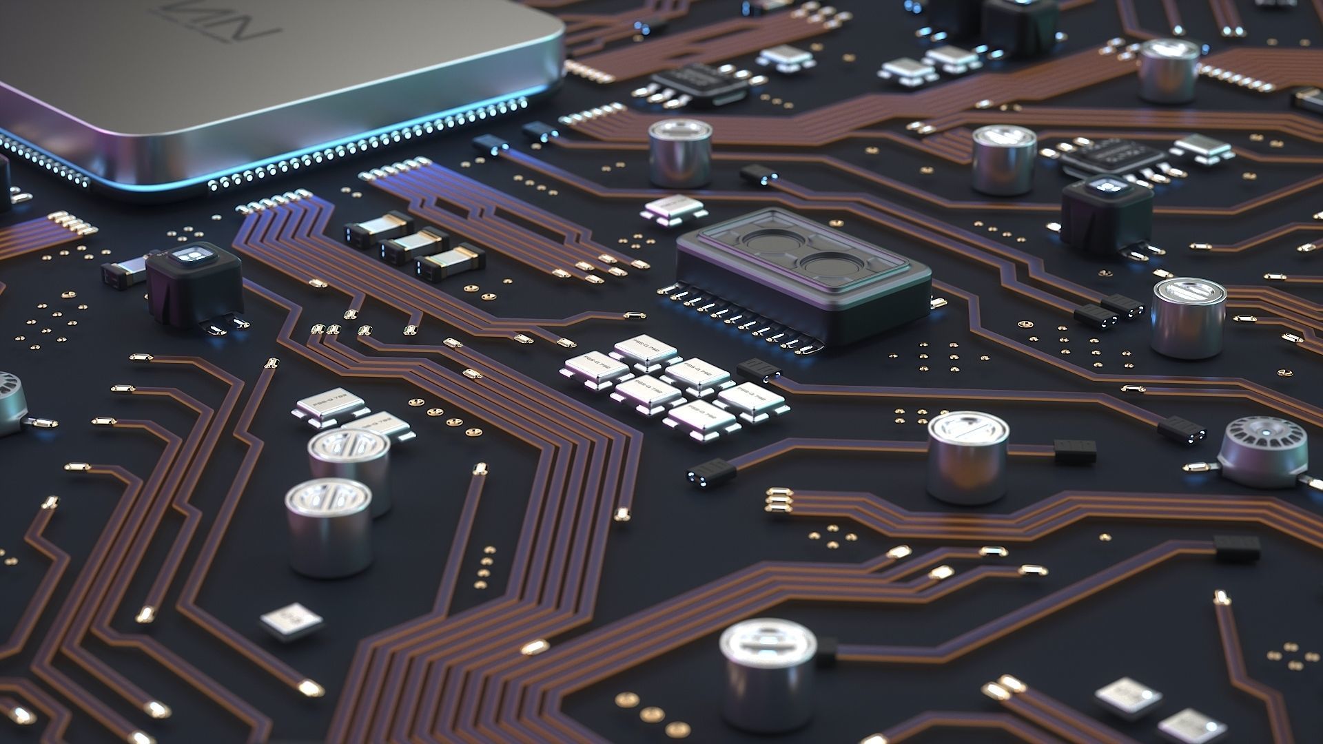 Sci-Fi Microchips asset  3D model_4