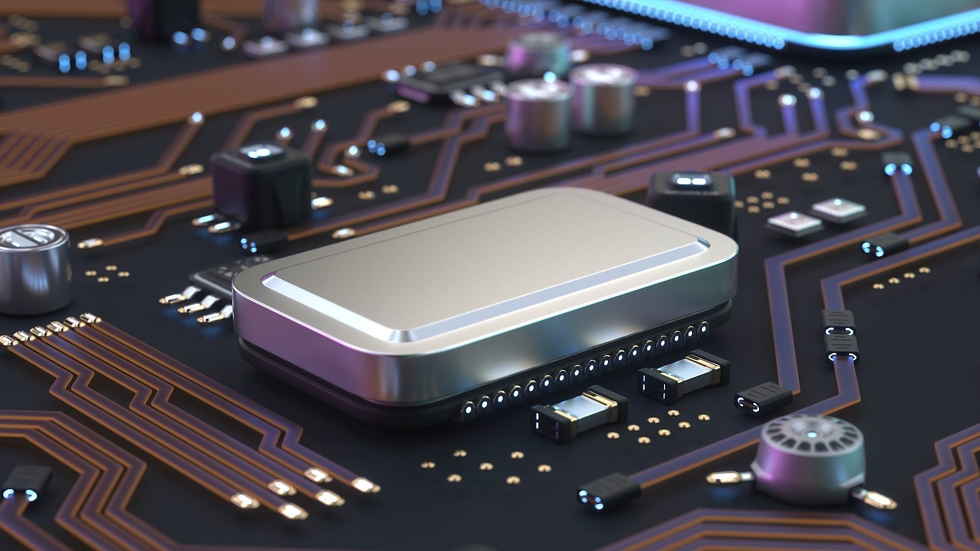 Sci-Fi Microchips asset  3D model_6