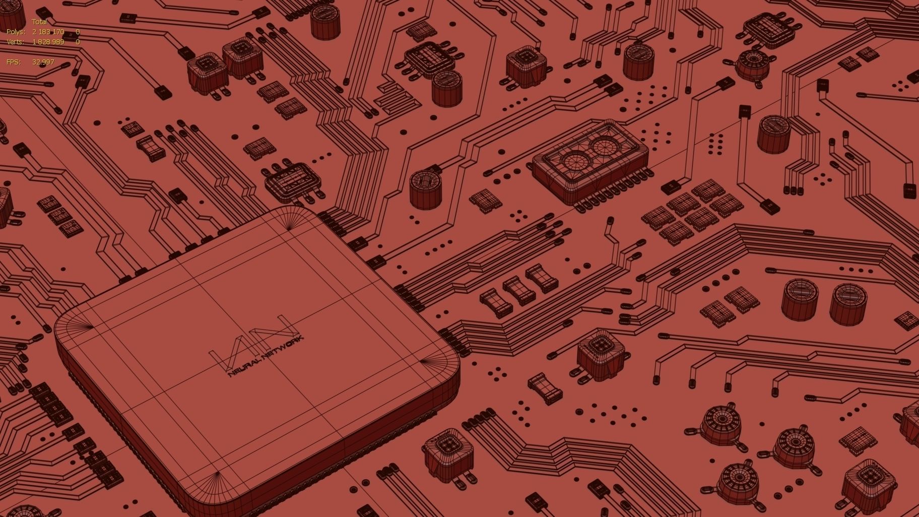Sci-Fi Microchips asset  3D model_11