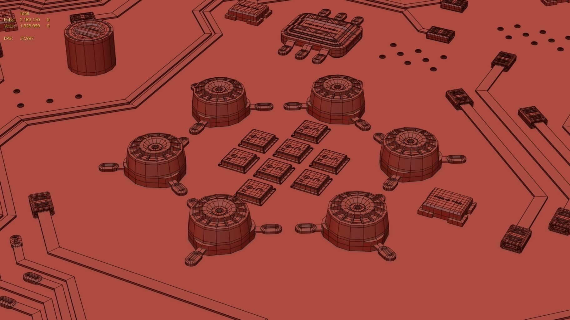 Sci-Fi Microchips asset  3D model_14