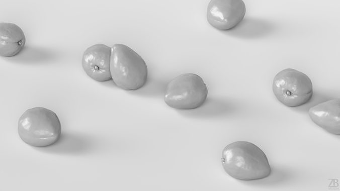 Apricot 3D model 4