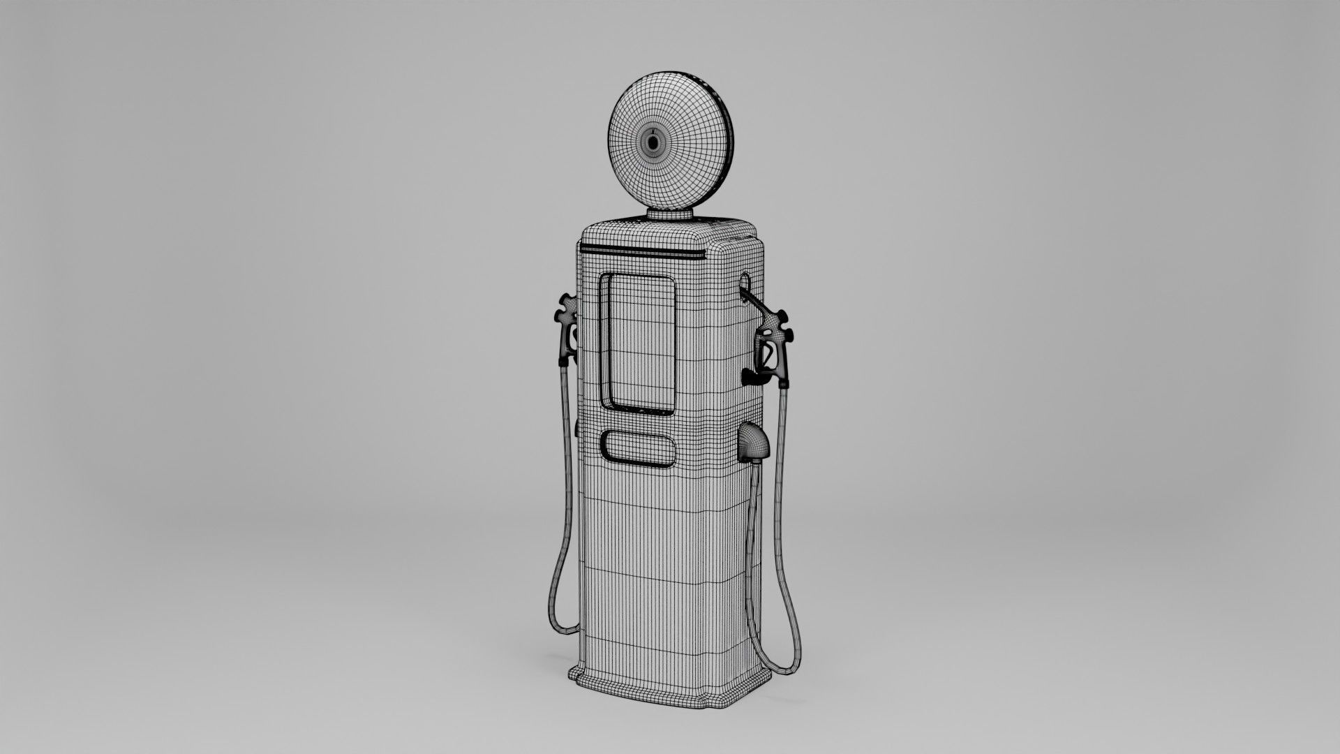 Retro Texaco Gas Pump 3D model_4