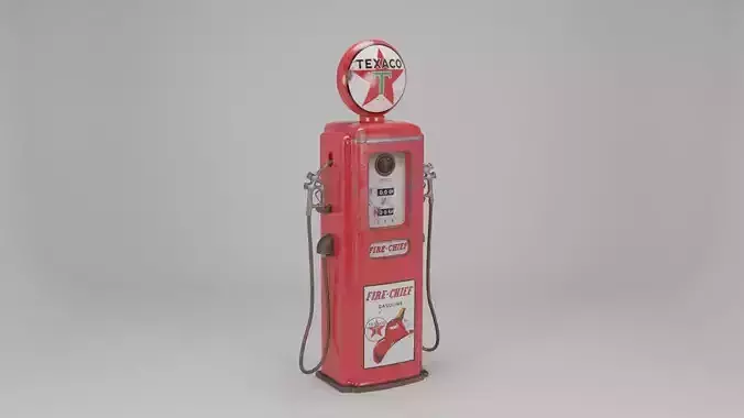 Retro Texaco Gas Pump 3D model