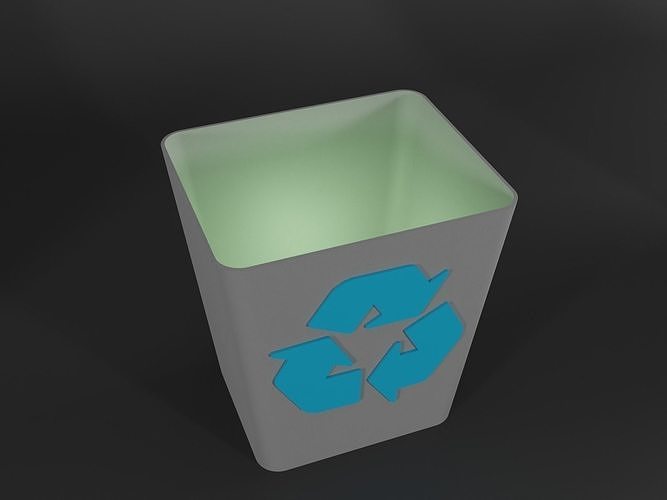 Recycle Bin container 3D print model