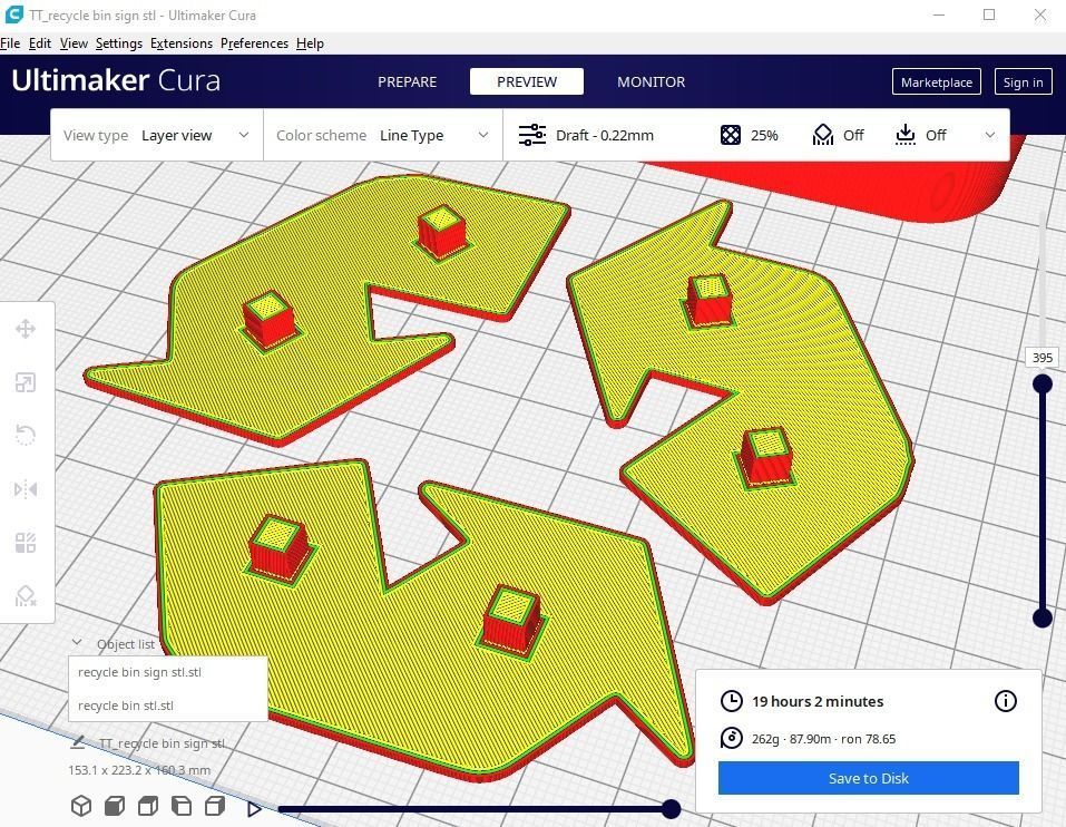 Recycle Bin container 3D print model_3