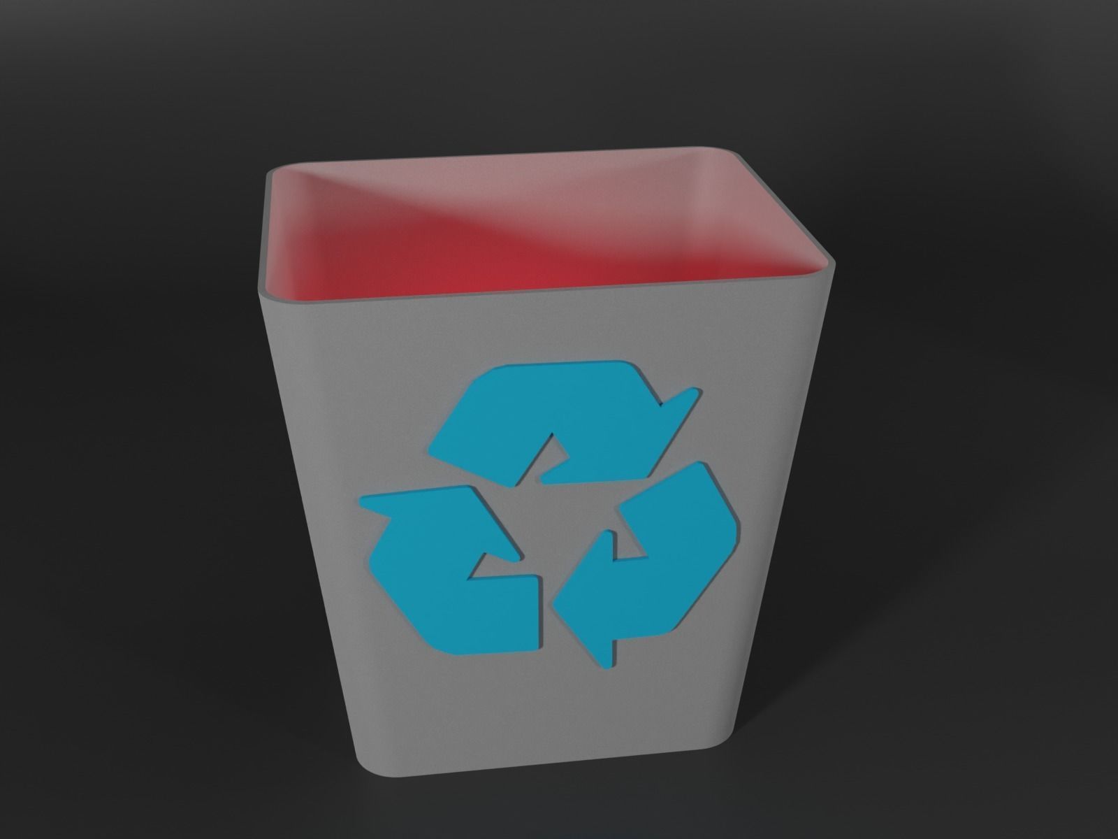 Recycle Bin container 3D print model_9