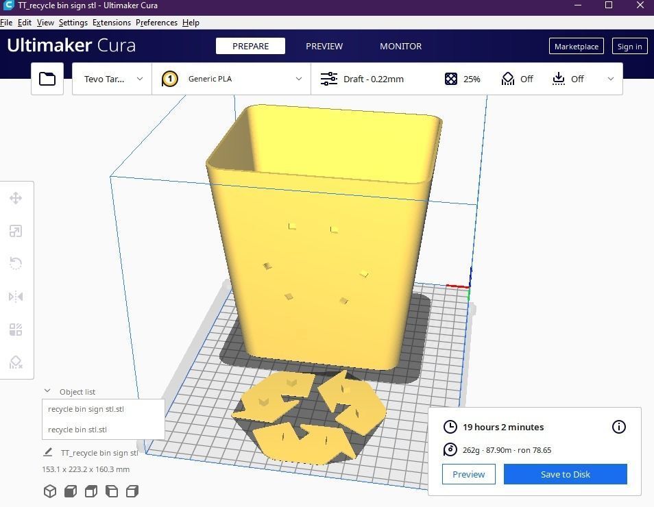 Recycle Bin container 3D print model_1