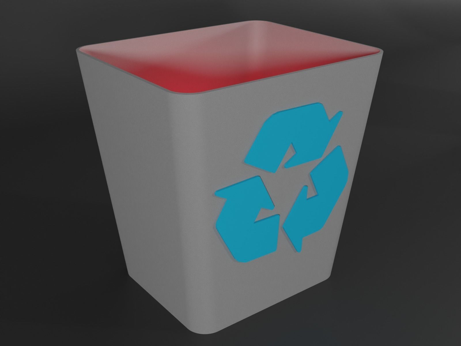 Recycle Bin container 3D print model_8