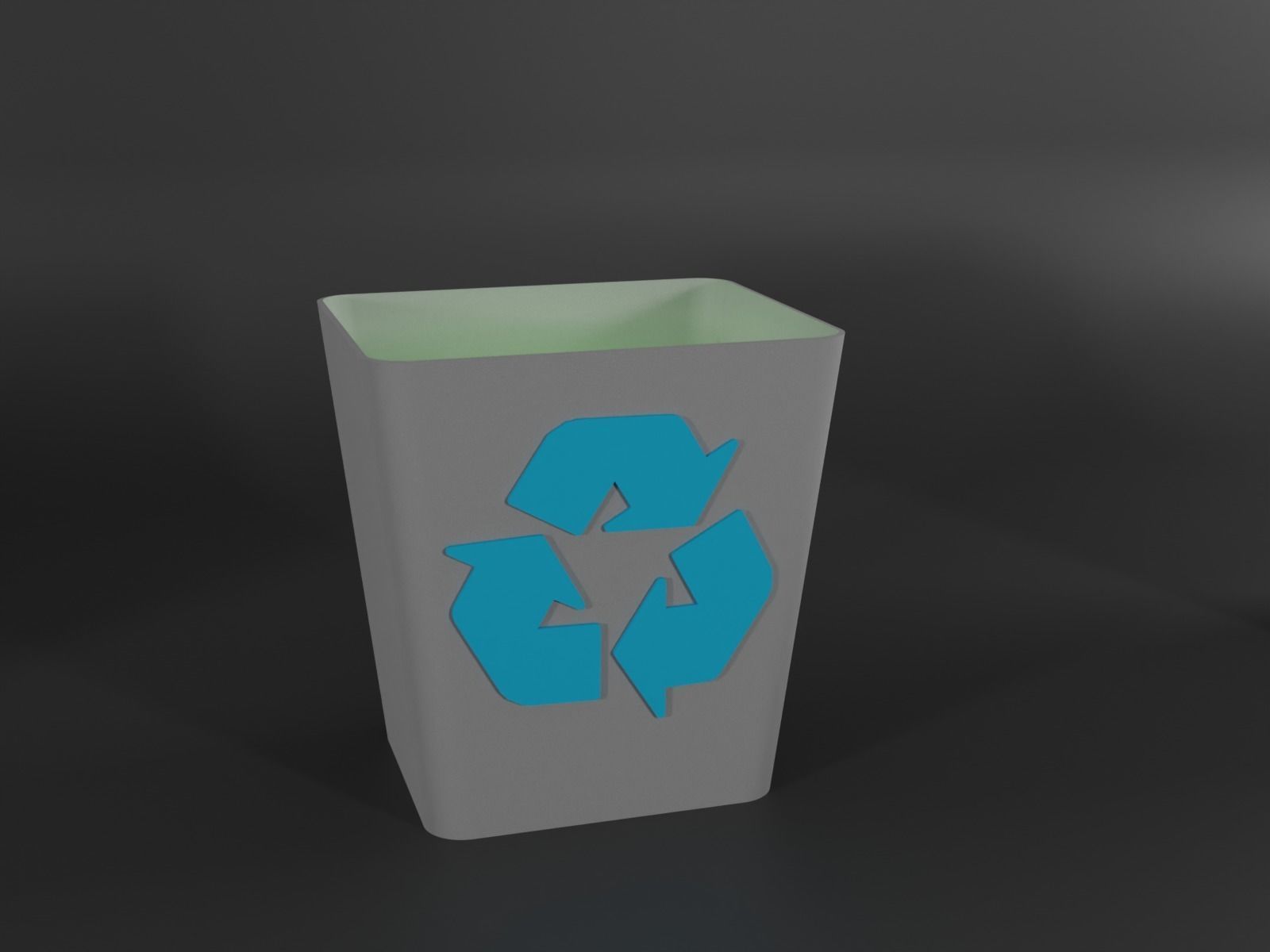 Recycle Bin container 3D print model_6