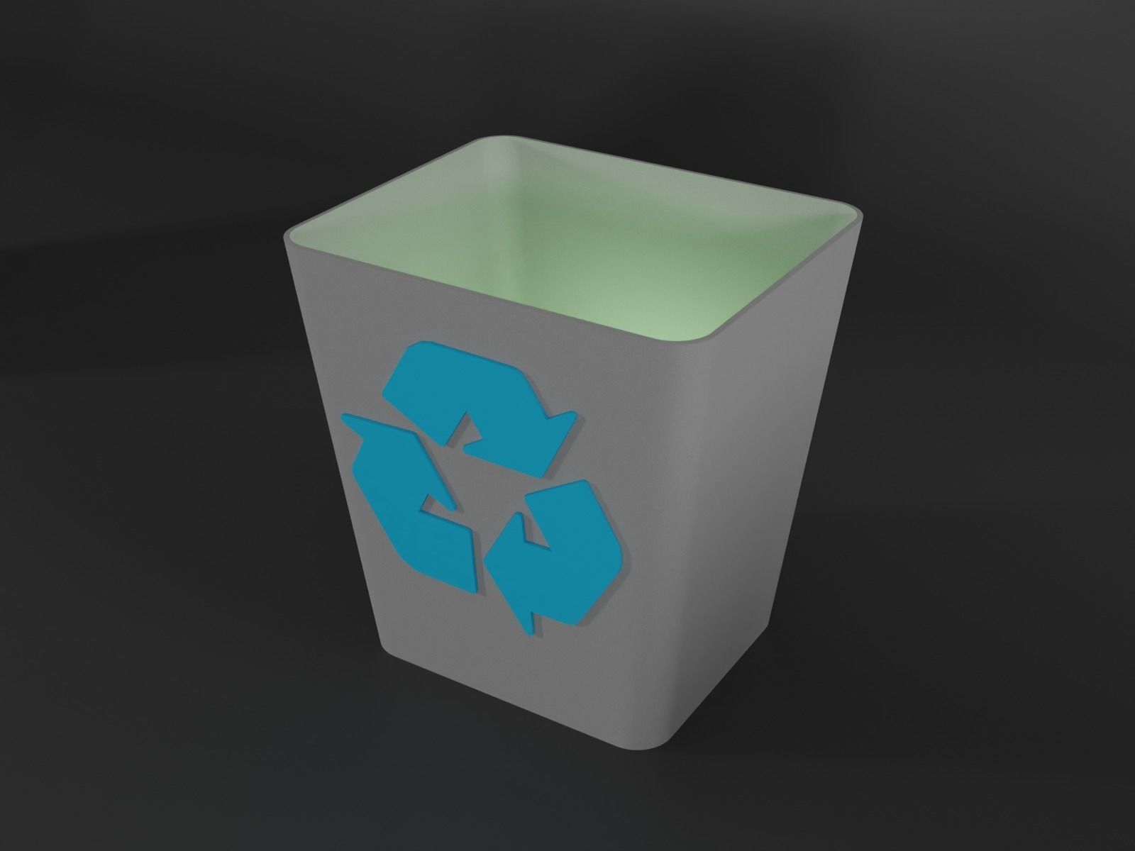 Recycle Bin container 3D print model_5