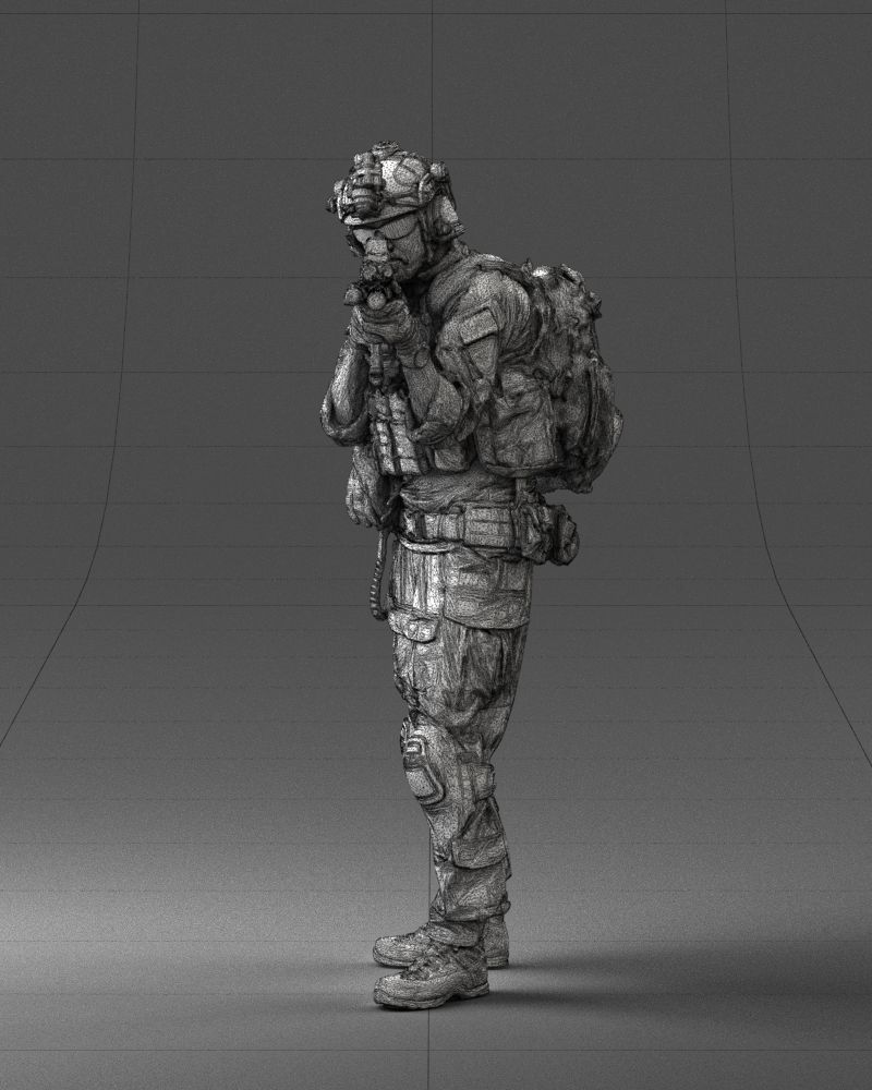 000167 Special Forces Soldier 0722 3dp 3D print model_11