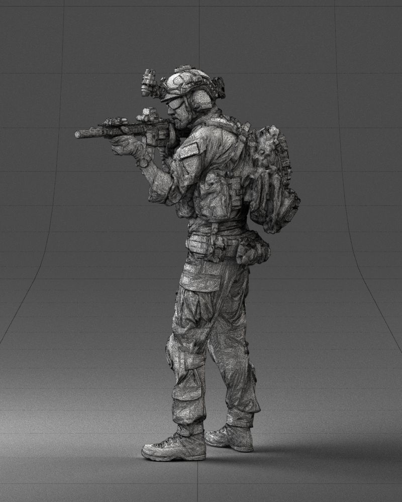 000167 Special Forces Soldier 0722 3dp 3D print model_8