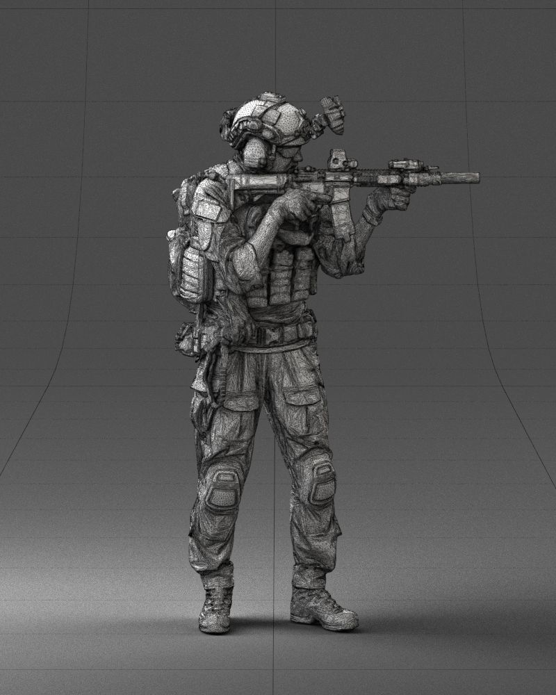 000167 Special Forces Soldier 0722 3dp 3D print model_2
