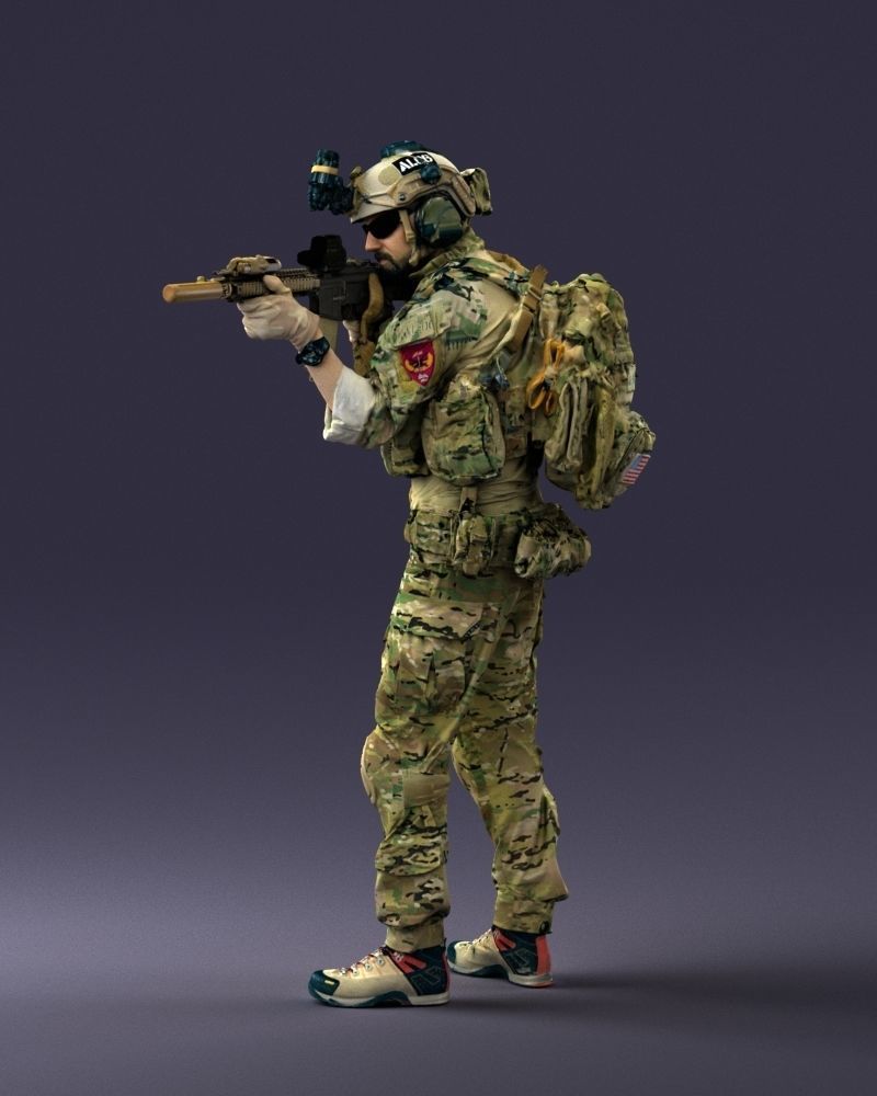 000167 Special Forces Soldier 0722 3dp 3D print model_6