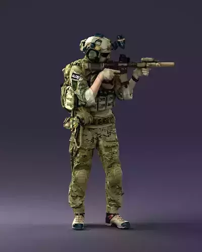 000167 Special Forces Soldier 0722 3dp 3D print model