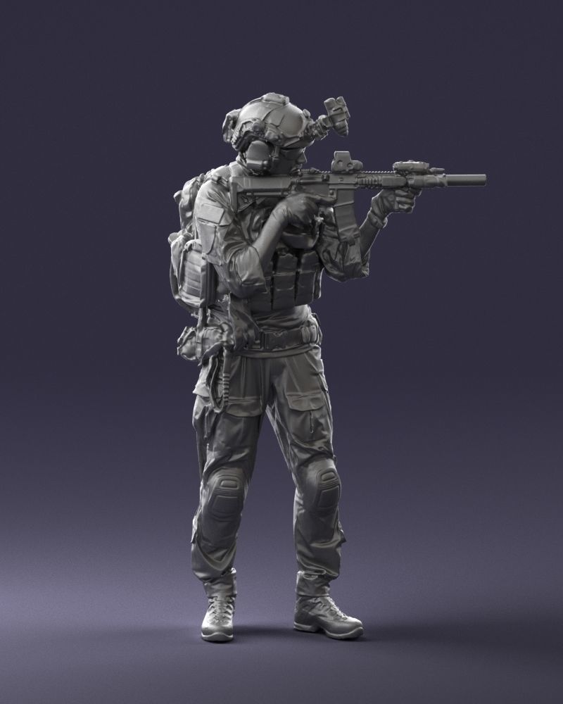 000167 Special Forces Soldier 0722 3dp 3D print model_1