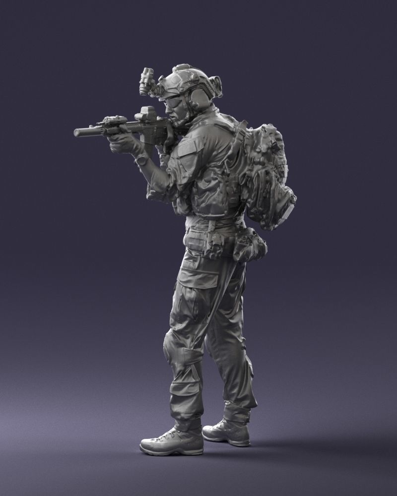 000167 Special Forces Soldier 0722 3dp 3D print model_7
